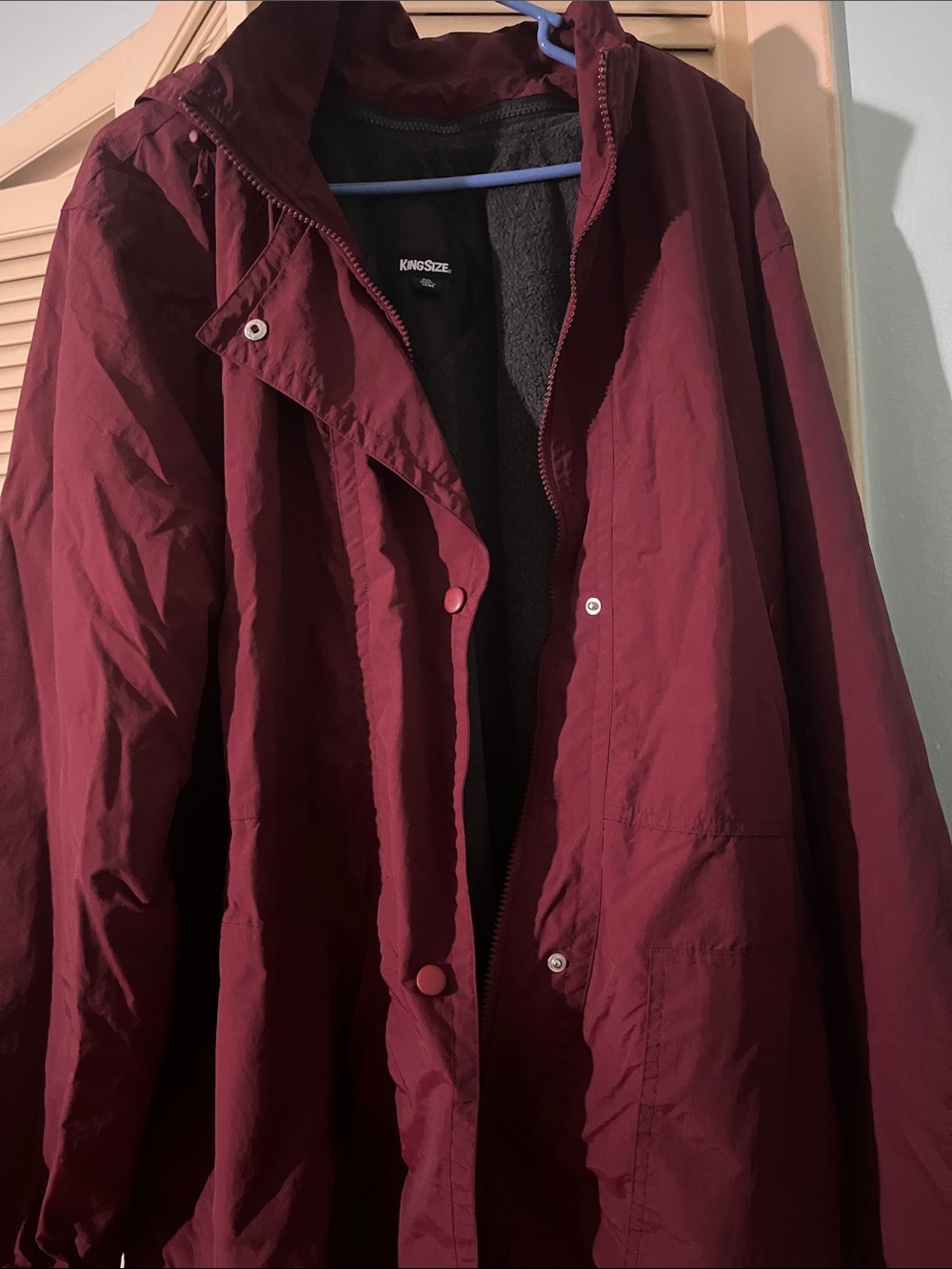 KINGSIZE Women's Hooded Burgundy Trench Coat